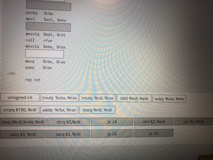 >> 2; long rv rfun(nx); return x rv; Fill in the blanks