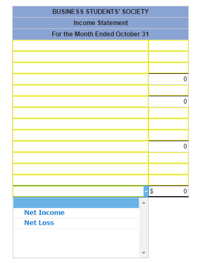 cleared the bank. How should BSS report this on its October 31