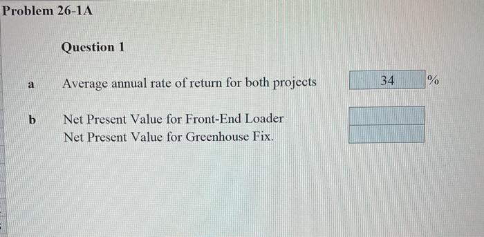 OBJ. 2, 3 and analysis for a service company The capital investment