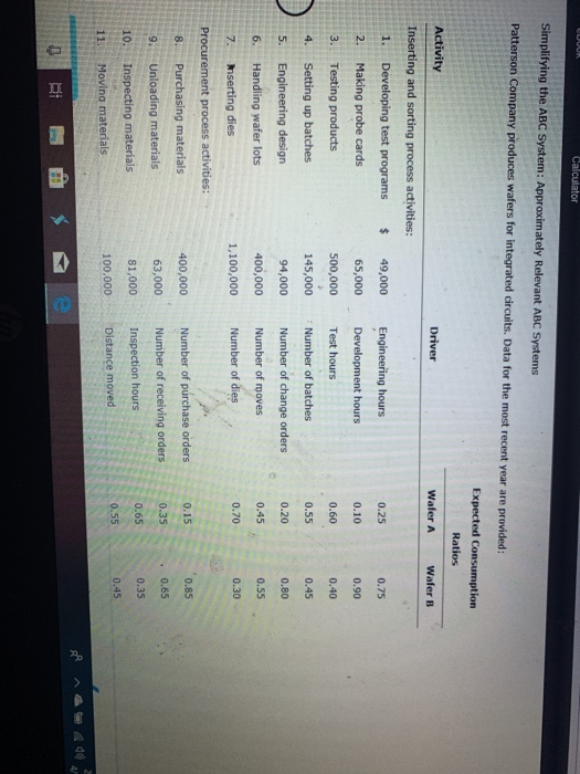  Simplifying the ABC System: Approximately Relevant ABC Systems mpany produces wafers