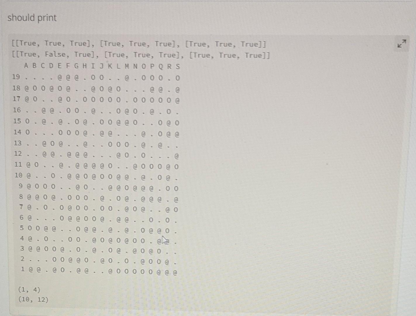 variable padding to the row created Lines.append(line) \# adding the row to