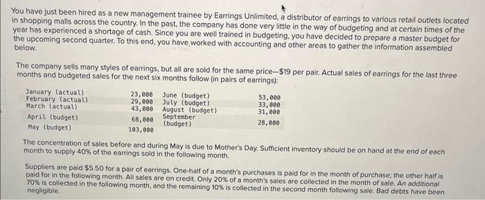 please help me out with this You have just been hired as