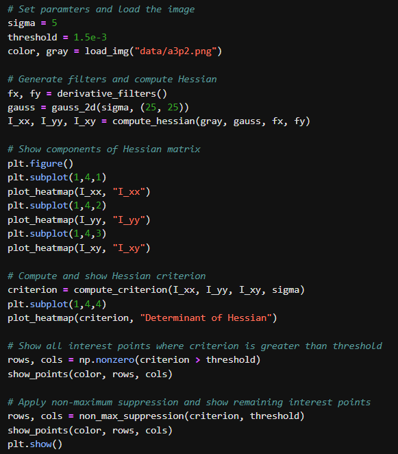  code outline and main code (in attached image) made by me