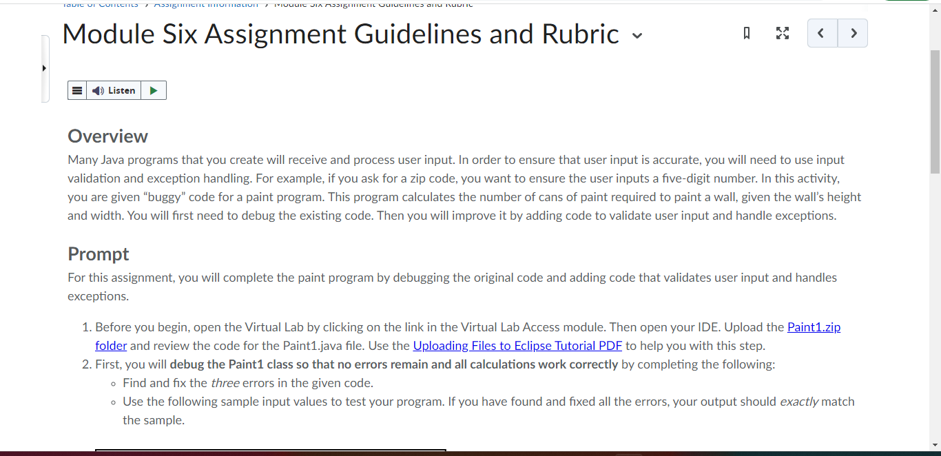 Module Six Assignment Guidelines and Rubric - D 5x Overview Many