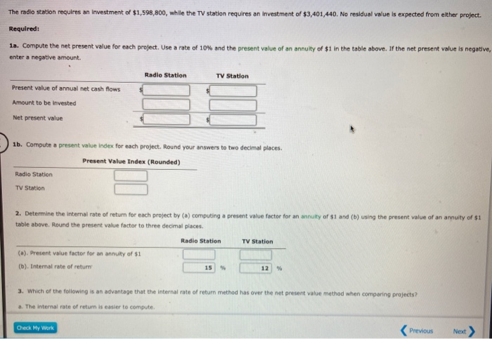 Net Present Value Method, Internal Rate of Return Method, and Analysis The