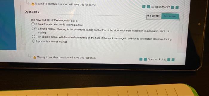  what is the answer? Moving to another question will save this