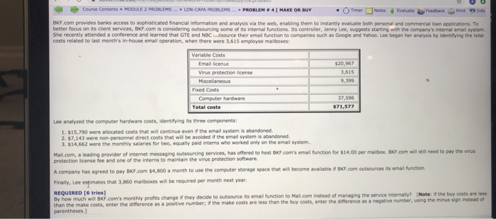  Course Contents MODULE 2 PROBLEMS... LON-CAPA PROBLEMS ... PROBLEM 4 MAKE