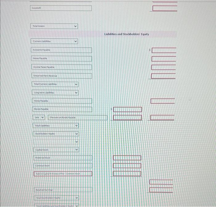 1. The current assets sectionindudes cash $153,020, accounts necenable $173,020 less $13.020