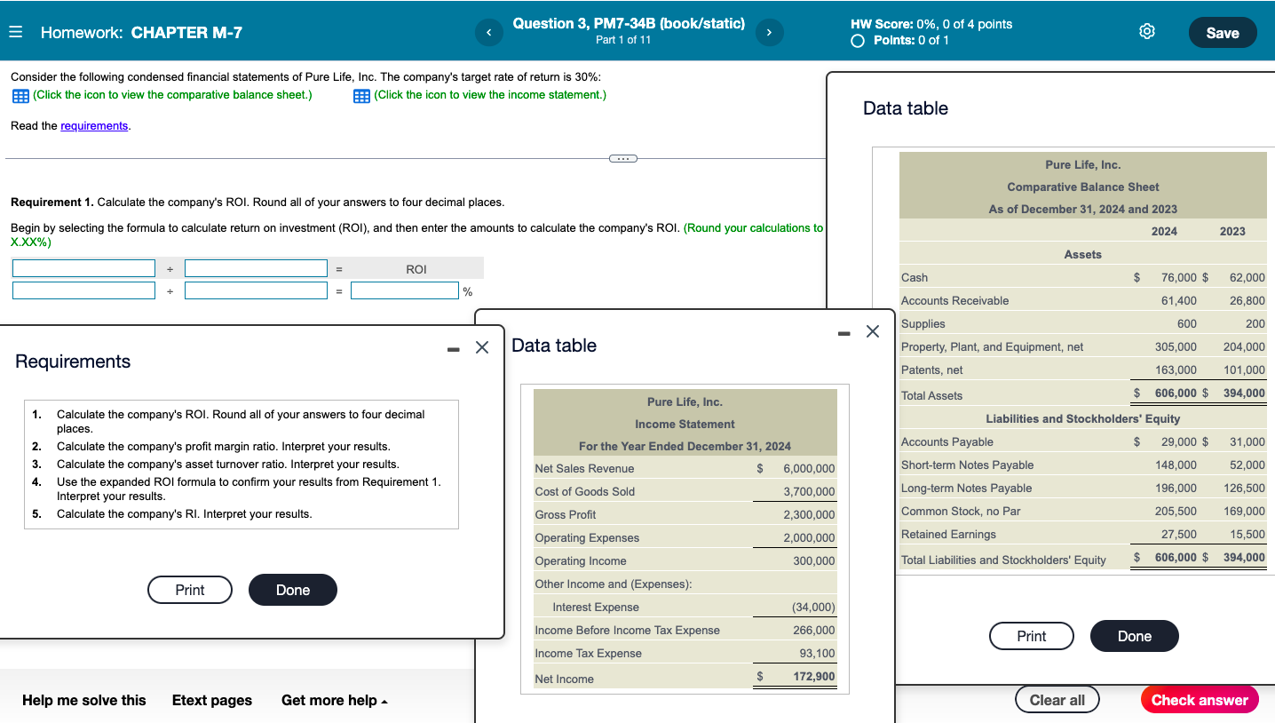 Please read the requirements and do those too! = Homework: CHAPTER M-7