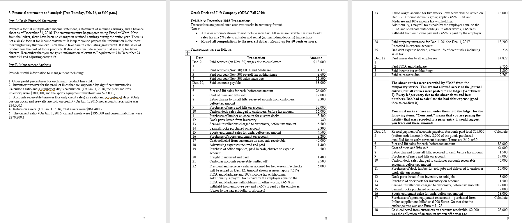How to do the entry for Dec 24, entry 26, 38 and