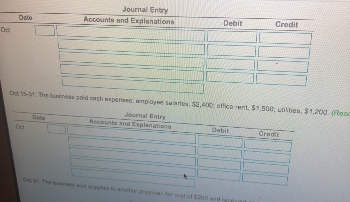 for each transaction. (Record debits first, then cred e of the More