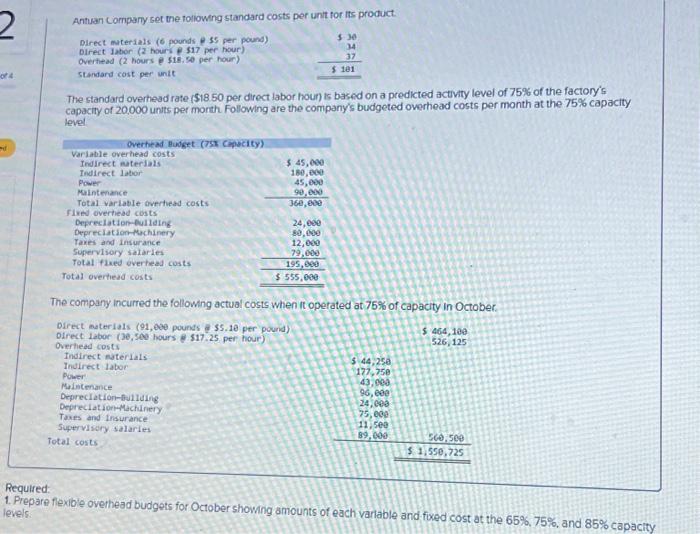  please answer for me the whole thing please ? Antuan comparyy