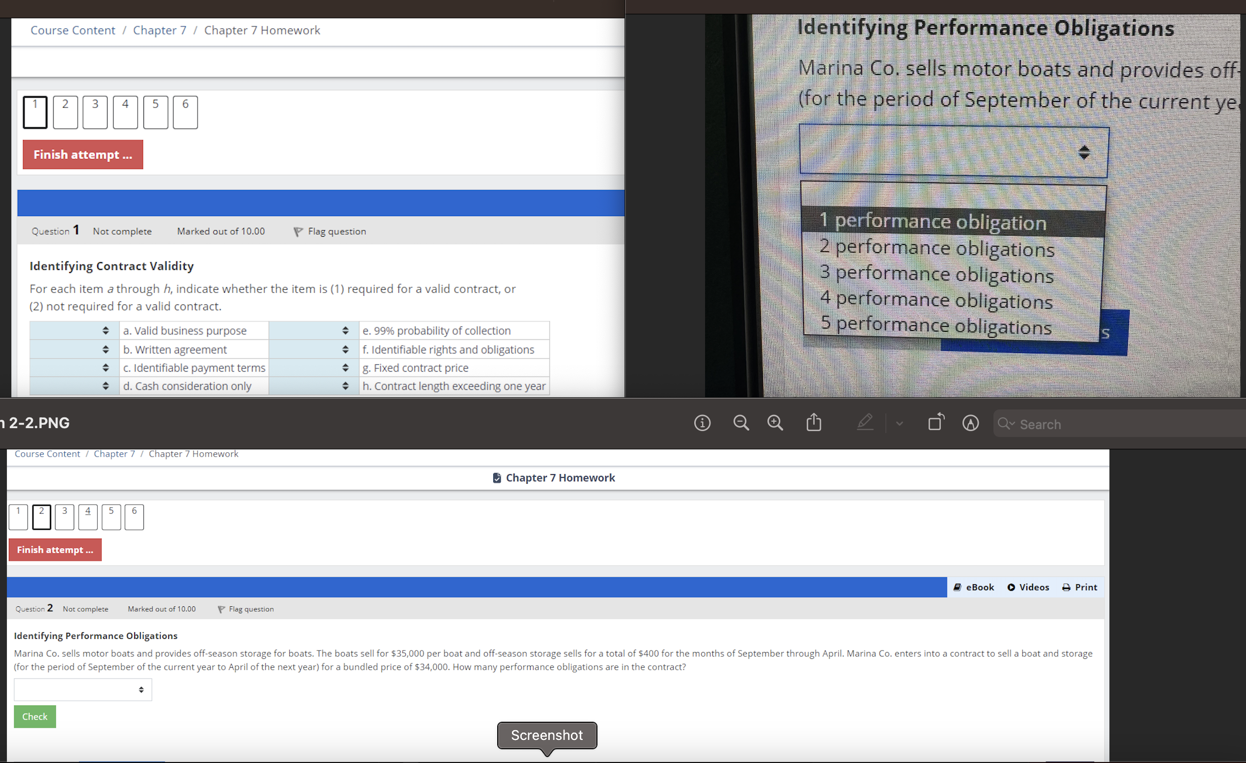  Identifying Contract Validity For each item a through h, indicate whether