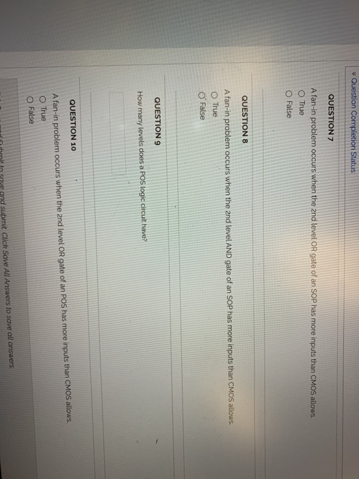  Question Completion Status: QUESTION 7 A fan-in problem occurs when the