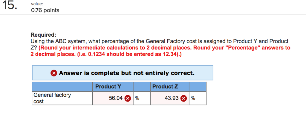 For product Y 50.05% IS WRONG TOO. Can somebody show me correct