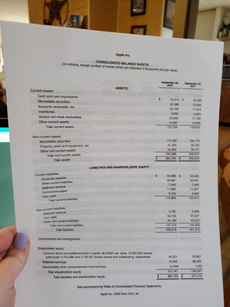 September 2018 is what we are comparing. on the 10k for Apple