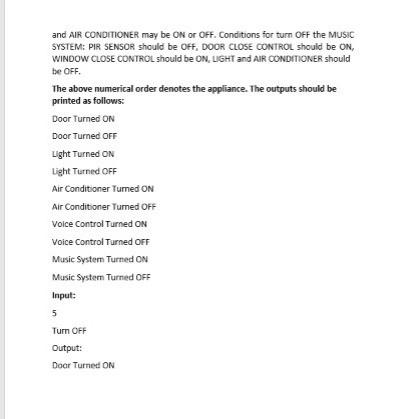 installed in a smart room: OJECT SENSOR LIGHT SENSOR, DOOR SENSOR, PIR