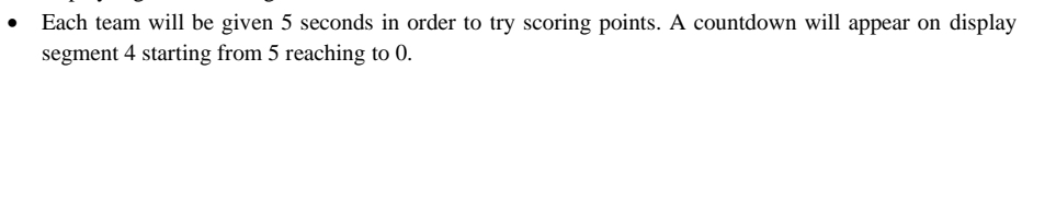  oleasplease design this Each team will be given 5 seconds in