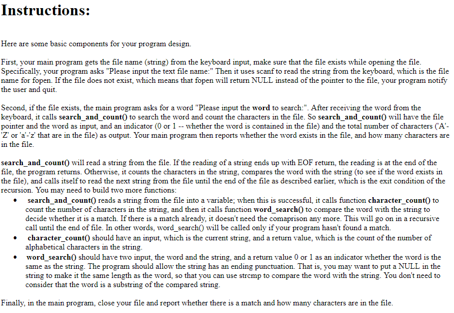 a word as well as count the number of characters in a