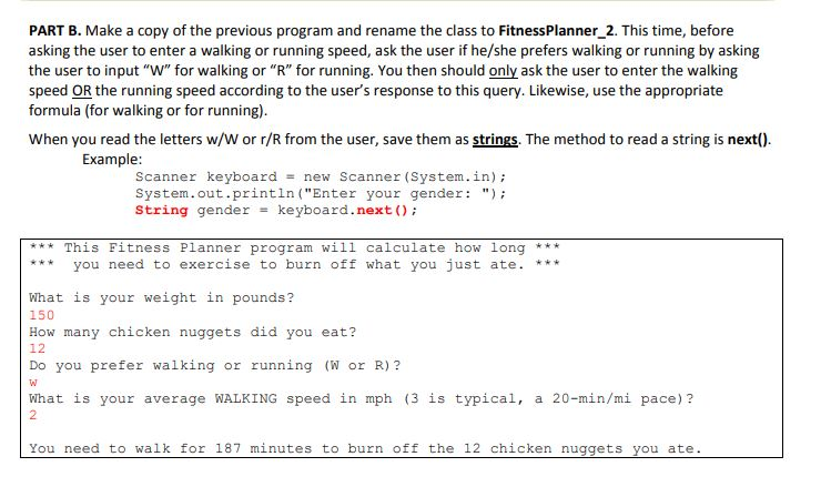 to enter his/her weight in lbs, how many chicken nuggets were eaten,