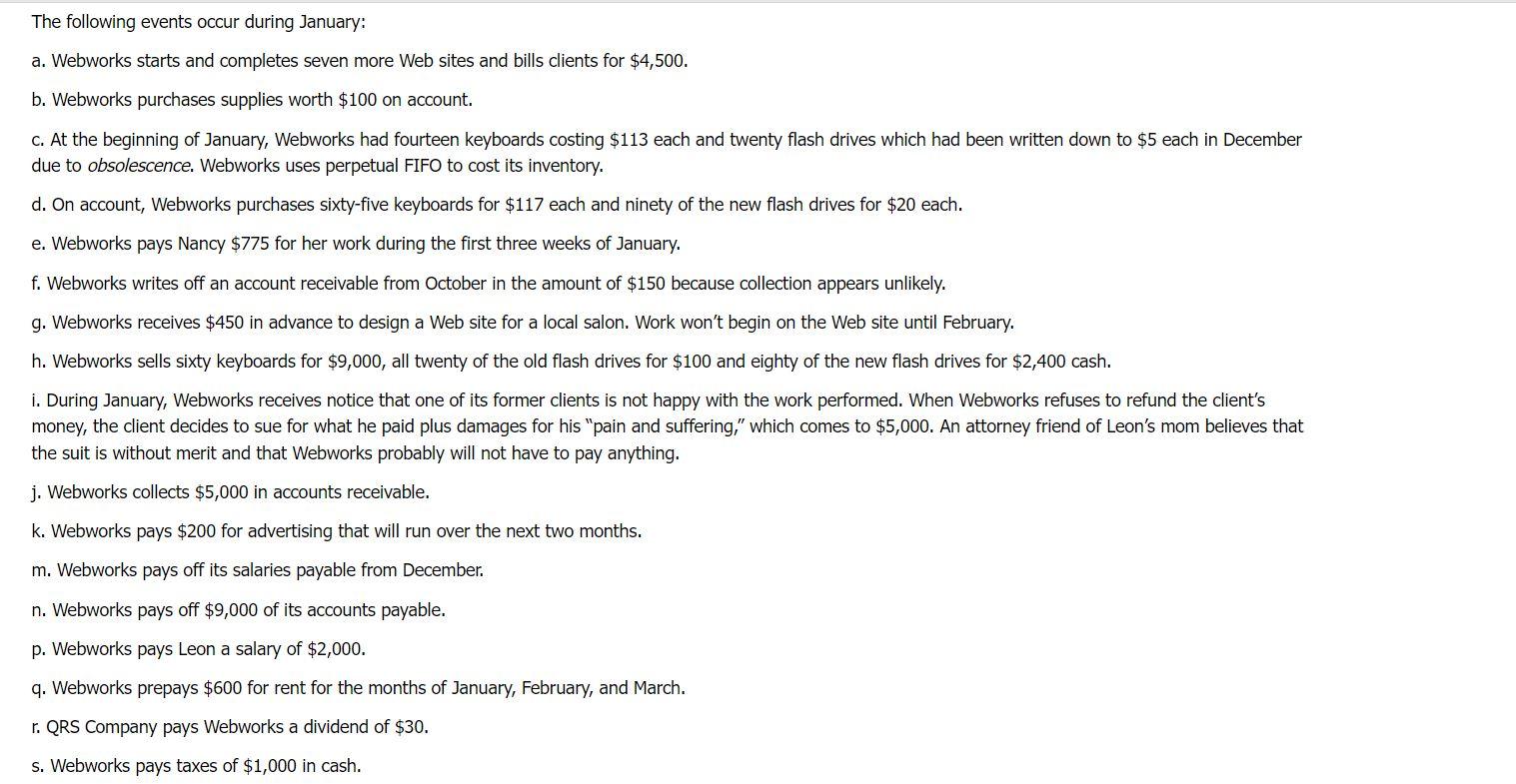 now move to the second year. The financia statements for December of