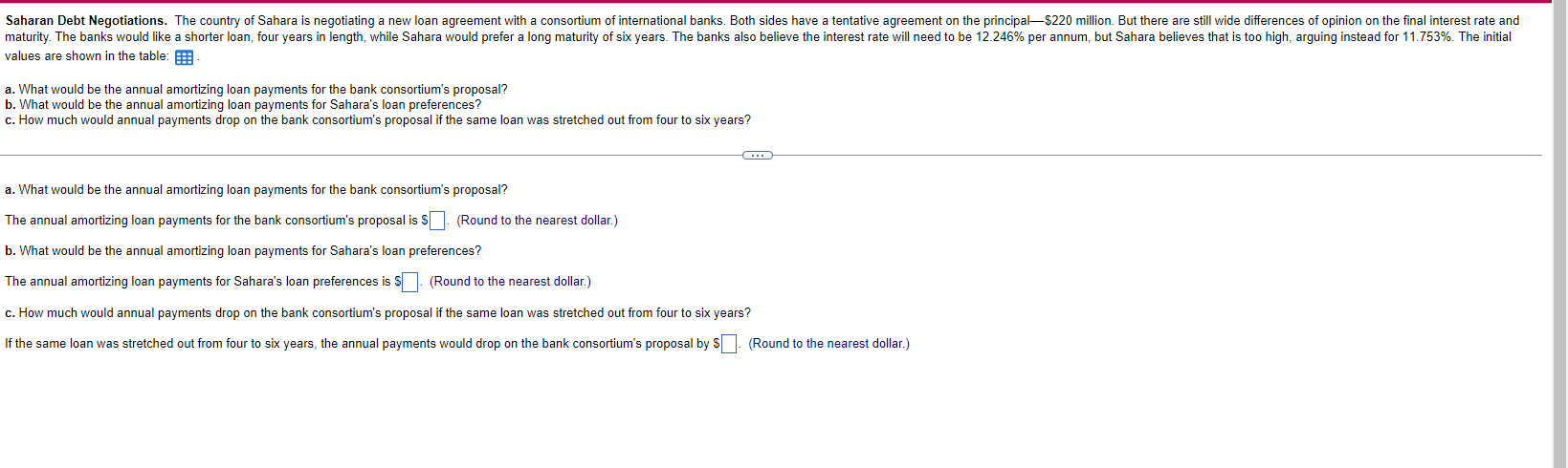  values are shown in the table: a. What would be the
