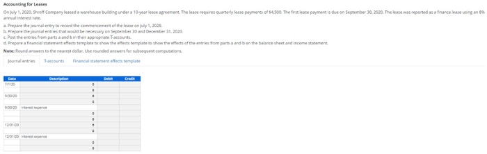 Please solve using attached tables. Accounting for Leases Only 1.2020. Shroff