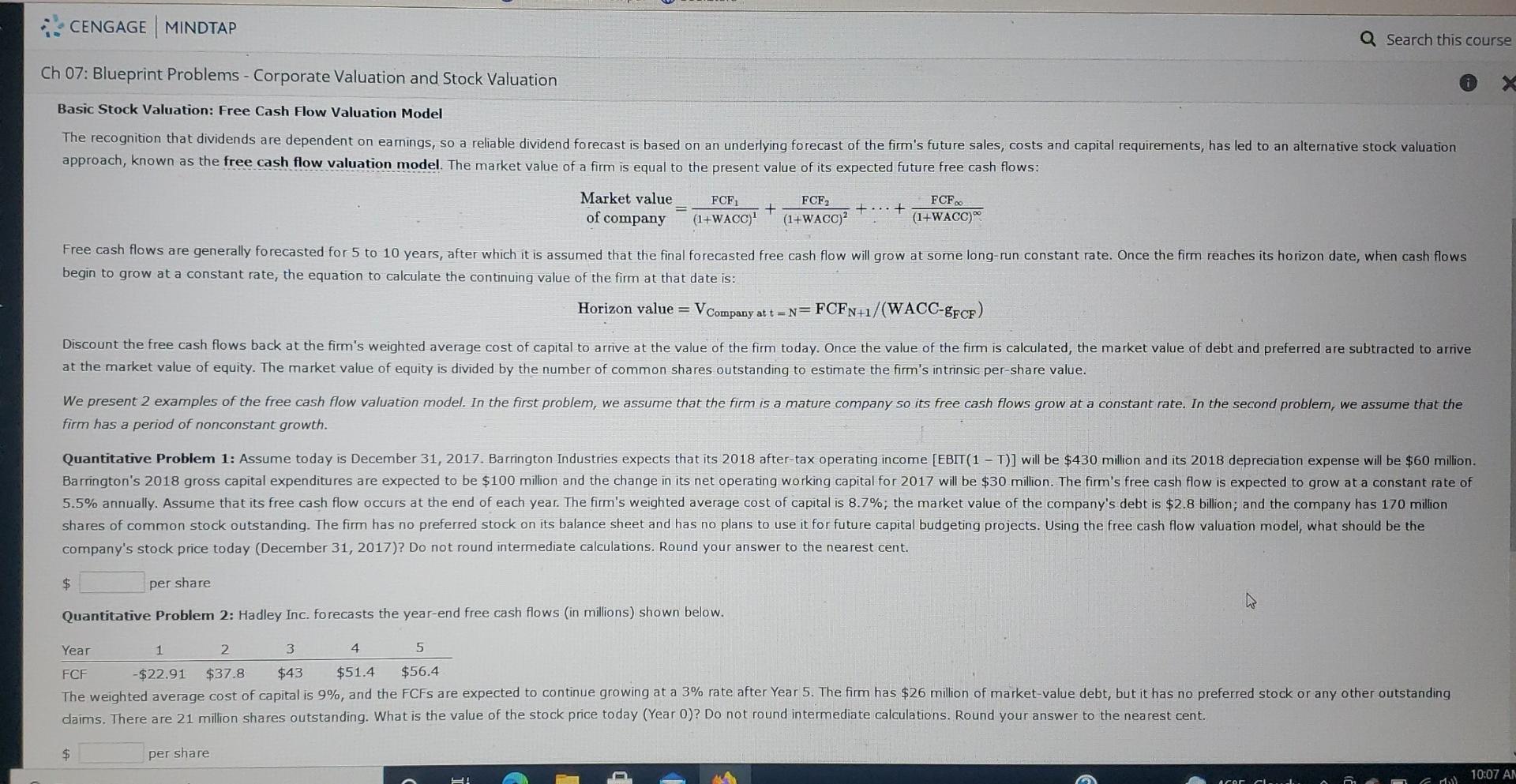  CENGAGE MINDTAP Q Search this course Ch 07: Blueprint Problems -