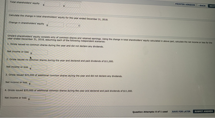 selected information for the two years ended December 31: 2017 2018 Total