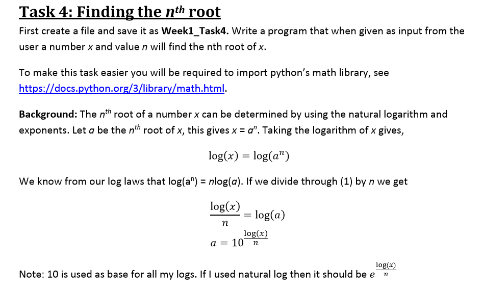 coniecture First create a file and save it as Week2_Task2. You will