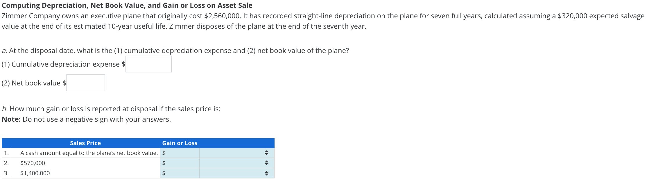  Computing Depreciation, Net Book Value, and Gain or Loss on Asset
