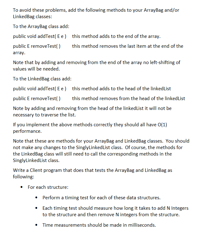 Create a client class that fulfills the instructions below and uses the