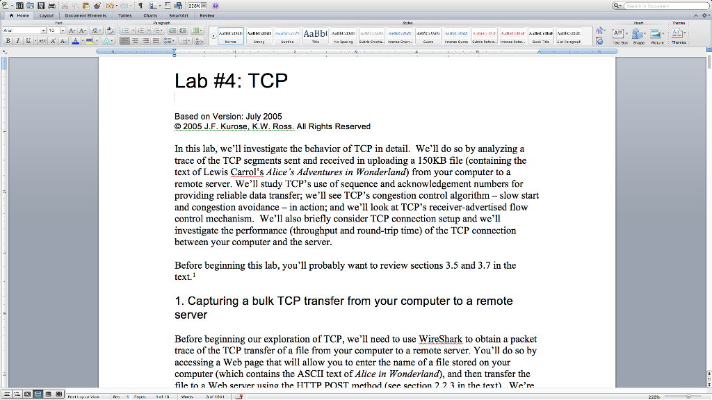 bottom of the WireShark window, looking for a segment with a "POST"