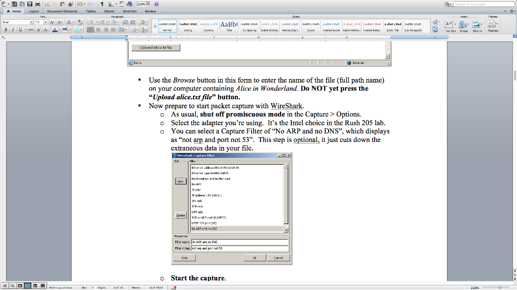 (including the segment containing the HTTP POST and the first five Continuation