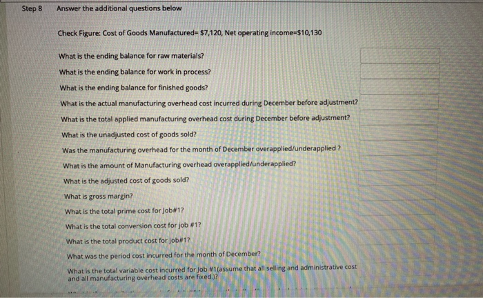 and manufactures specialty tables. Each table is specially customized for the customer.