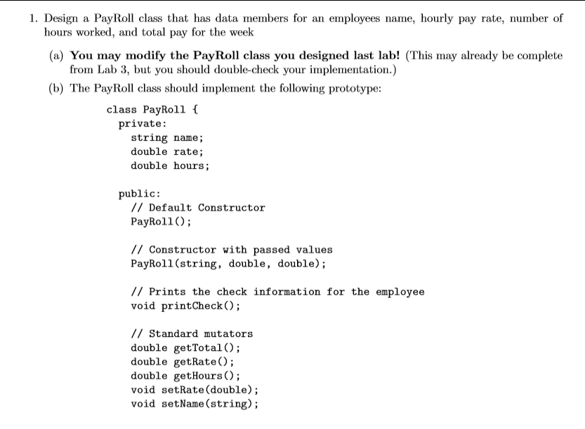 The language C++ on linux. Implement neatly and separate files of code
