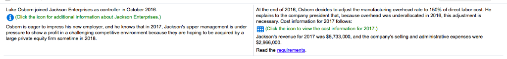  Luke Osborn joined Jackson Enterprises as controller in October 2016. (Click