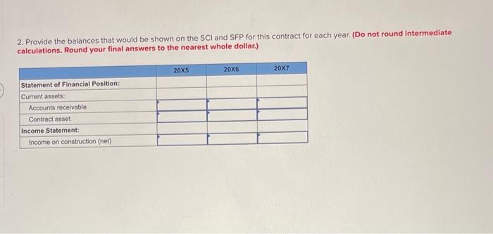 31 December. Work began under the contract on 1 July 205, and