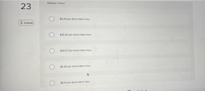 cost of $4.970,000 for the next year. The company uses direct labor