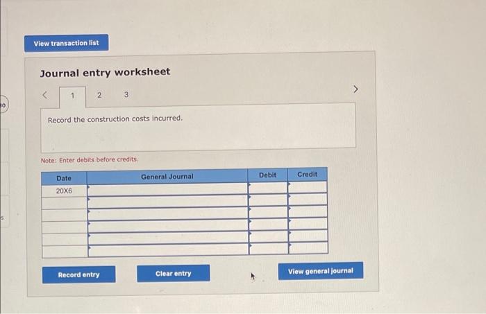 year: 205 Construction costs incurred during the ycar, $174,100; estinated costs to