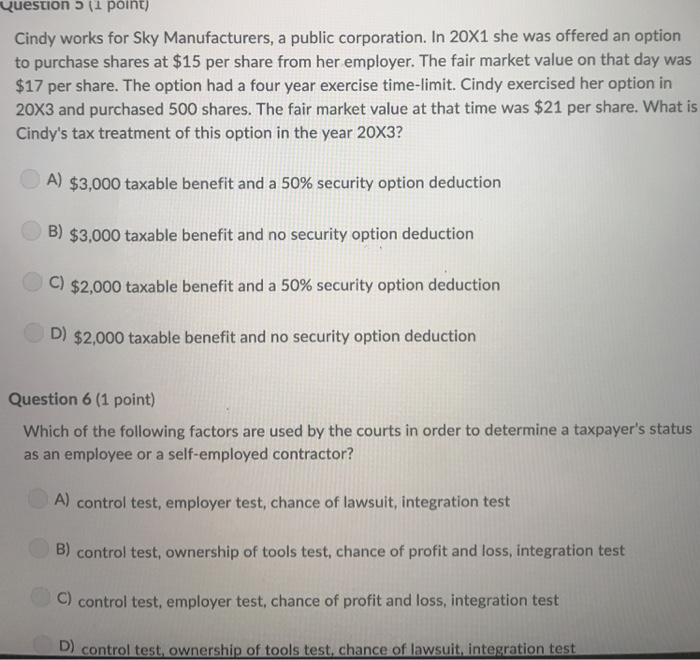 Green's employer provides her with an automobile for 11 months of the