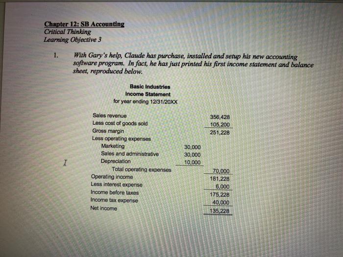  Chapter 12: SB Accounting Critical Thinking Learning Objective 3 1. With