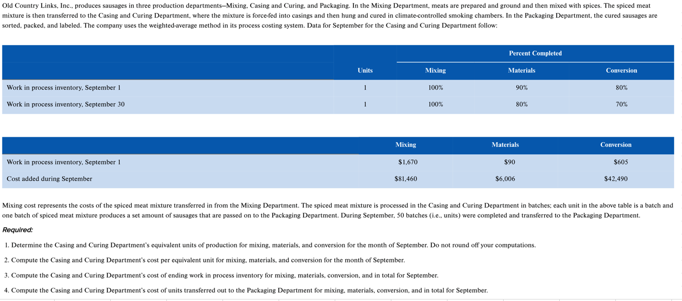  sorted, packed, and labeled. The company uses the weighted-average method in