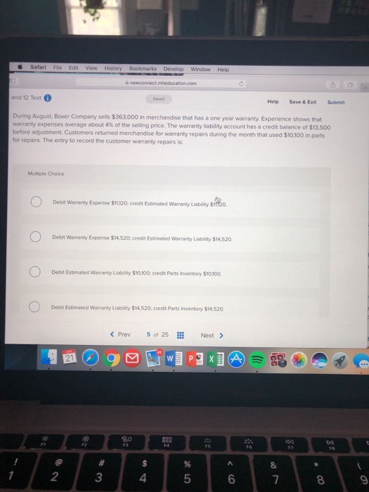  Fle Edit View History Bookmarks Develop Window Help and 12 Test