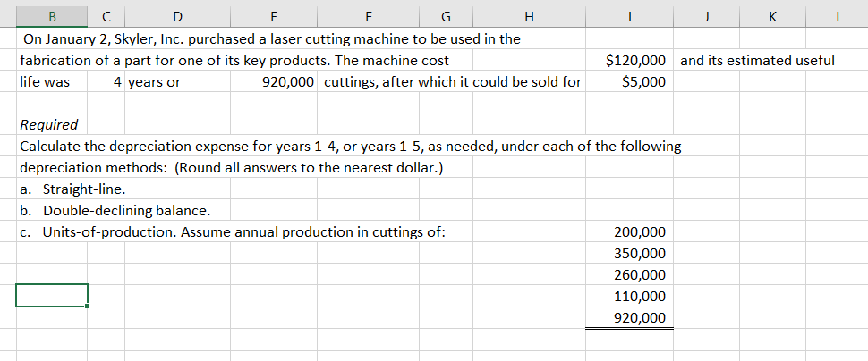  - J K L B D E F G H On