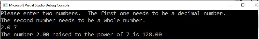 Create a program which asks for two numbers. The first number should