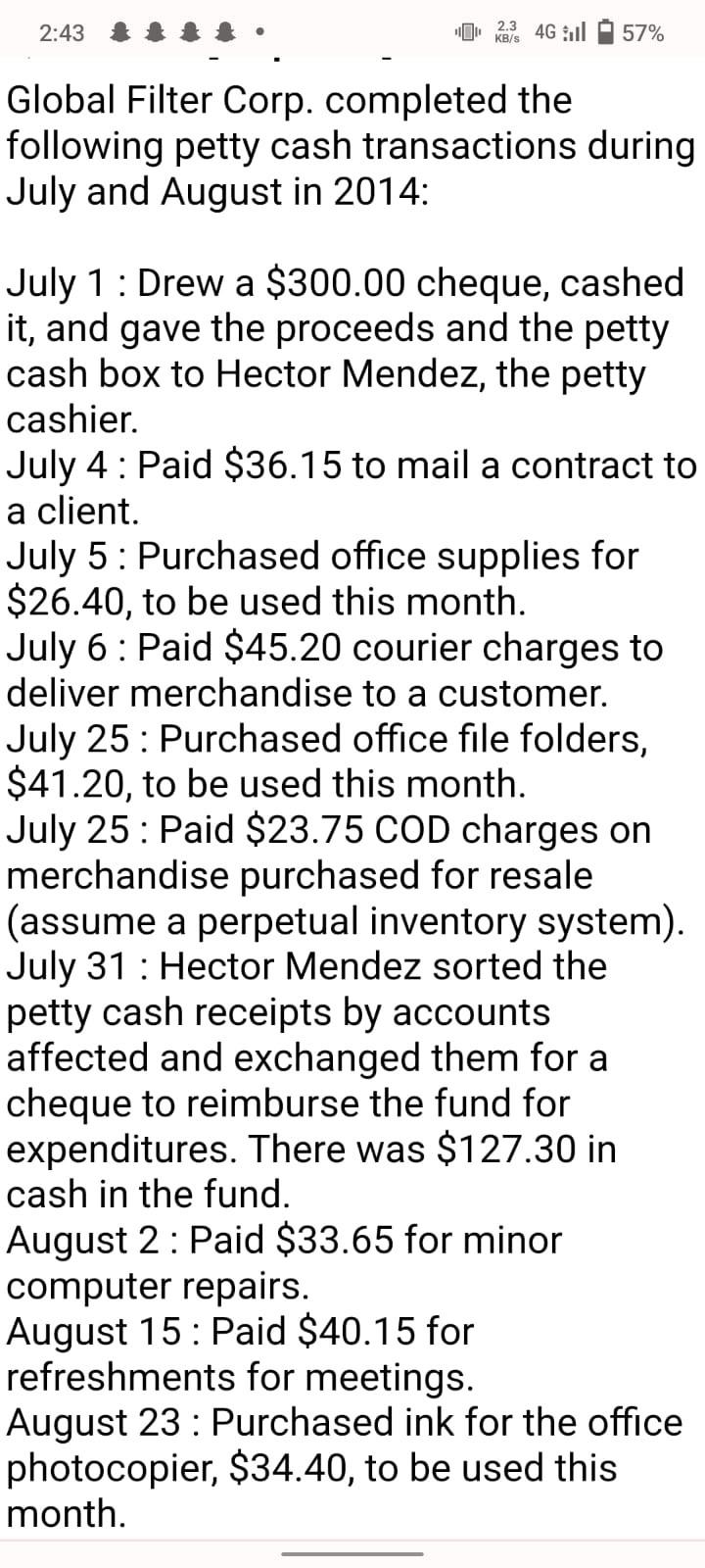 please revert asap between 10 min Global Filter Corp. completed the