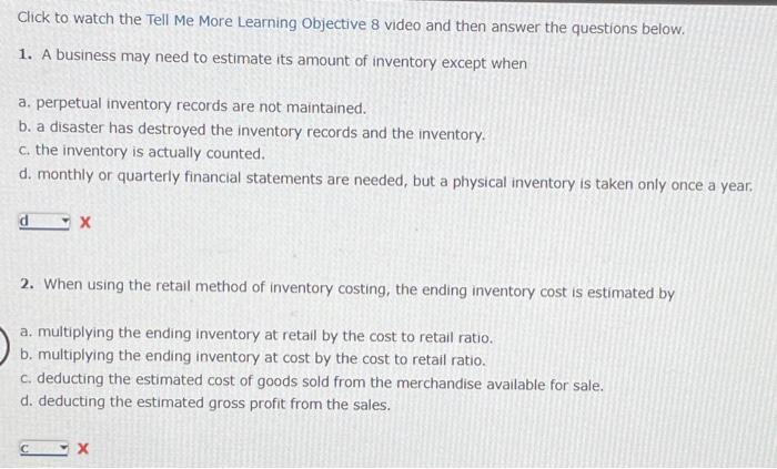  Click to watch the Tell Me More Learning Objective 8 video