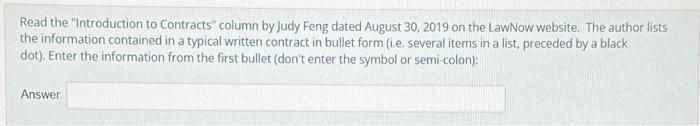  Read the "Introduction to Contracts" column by Judy Feng dated August