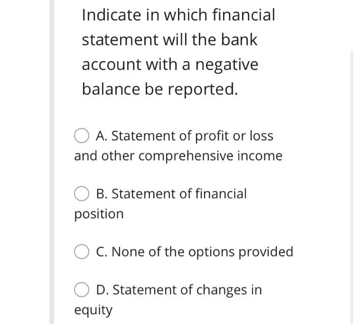 liabilities C. Equity, income and expenses D. None of the options provided